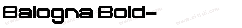 Balogna Bold字体转换